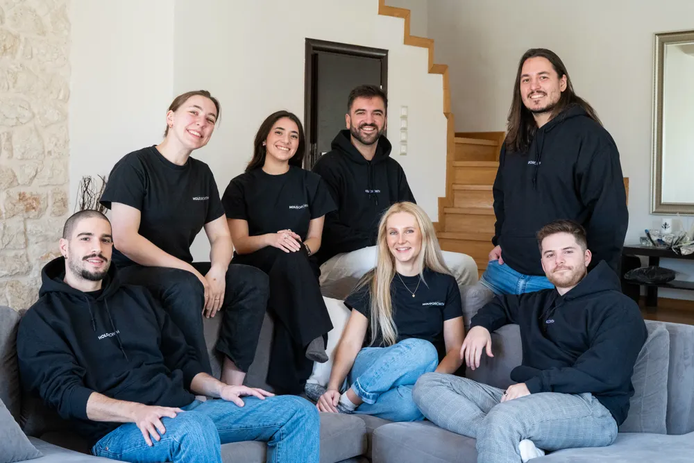 The HoloGrowth team together at the Greece meetup